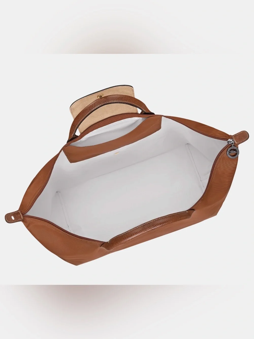 LONGCHAMP Le Pliage Original L Travel Bag Cognac O/S Like new - Picture 4 of 13